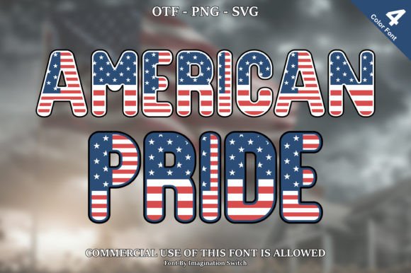 American Pride: A Colorful Typeface for Bold Branding