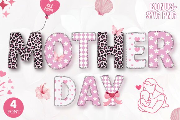 Celebrate Mom with the Mother Day Pink Font Bundle