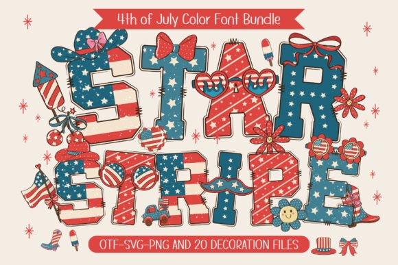 Celebrate with Starstripe: A Festive 4th of July Typeface