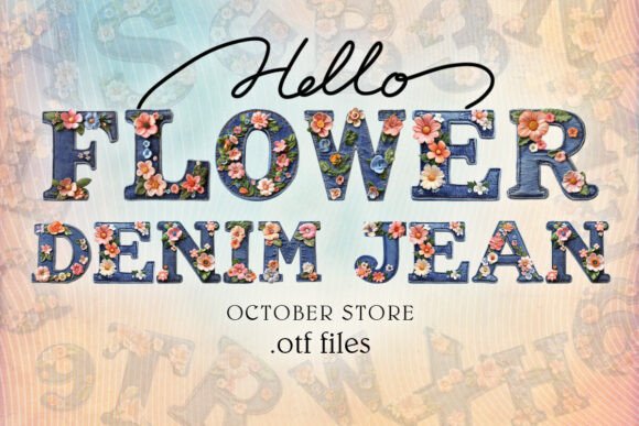 Flower Denim Jean: Where Floral Beauty Meets Denim Texture