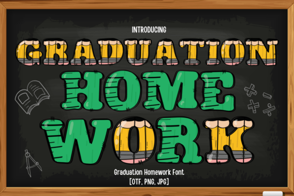 Graduation Homework: A Vibrant Font for Educational Creativity