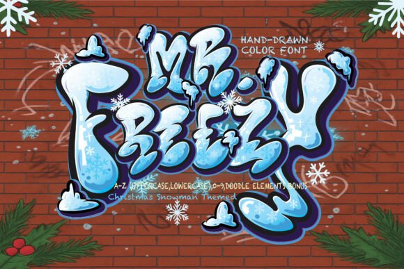 Mr.freezy: The Snowman Display Font for Bold Winter Designs