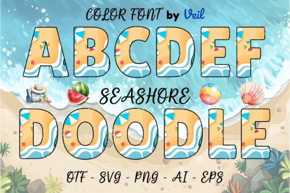 Seashore: A Playful Color Font for Creative Projects