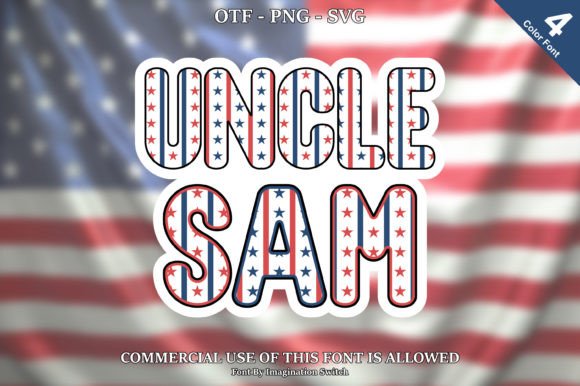 Uncle Sam: A Colorful Display Font for Unforgettable Designs